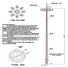 20m Drawing Customized High Mast Light Price